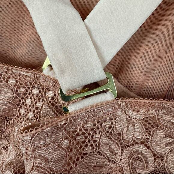 We Are HAH Size XS Tight Squeeze Bodycon Mini Dress Copper Rose Lace Lined NEW - Picture 7 of 16